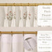 DrapePalette - Linen Blend Pinch Pleated Curtains 96 Inches Long for Living Room, Bedroom, Dining Room, Light Filtering Curtains 2 Panels Set, Modern Floral Printed Design, Beige White, 30" W x 96" L