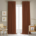 MUMFAS Burnt Orange Velvet Curtains 80 Inches Long Back Tab Rod Pocket Drapes for Bedroom Living Room W52 x L80 Inch 2 Panels