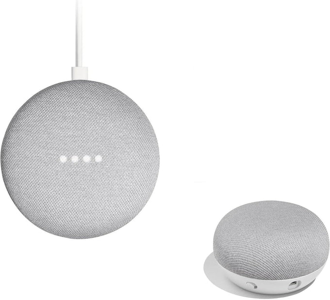 Google Nest Mini 1st Generation Bluetooth Speaker (International Version) with US Power Adapter (Chalk), Gray, GG1STAPG1