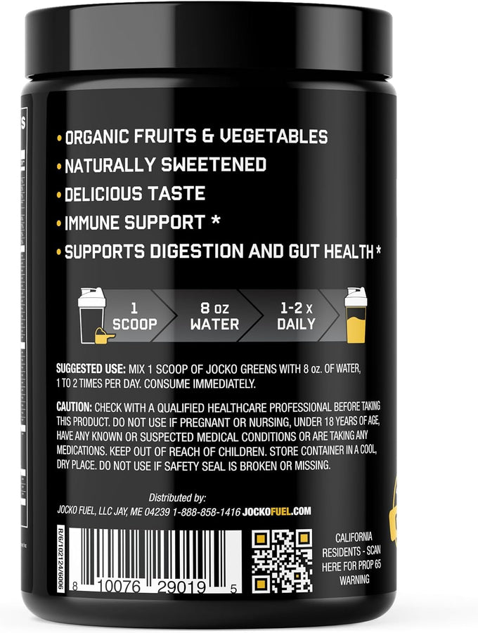 Jocko Fuel Daily Greens Superfood Powder, Pineapple Coconut | 30 Servings