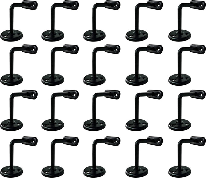 Adonai Hardware Izrahiah Medium Antique Wrought Iron Sturdy Handrail Brackets (2.3" x 4 Pack, Antique Brass) for DIY Easy Installation, Staircase, Stairs, Railings, Support and Home Decor