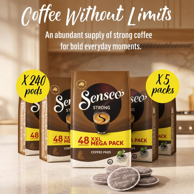 Senseo Strong Dark Roast Coffee Pods - Bold & Full-Bodied Flavor 240 Count