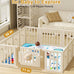 TINYHARBO Premium Foam Baby Play Mat 71x59, 4 Developmental Zones Play Mat with Removable & Machine Washable Cover, Extra Thick Padding Playpen Mat, Easy to Clean for Infants, Toddlers & Babies