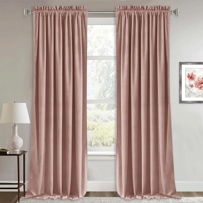 RYB HOME Extra Long Velvet Curtains 102 inches for Sliding Patio Glass Door