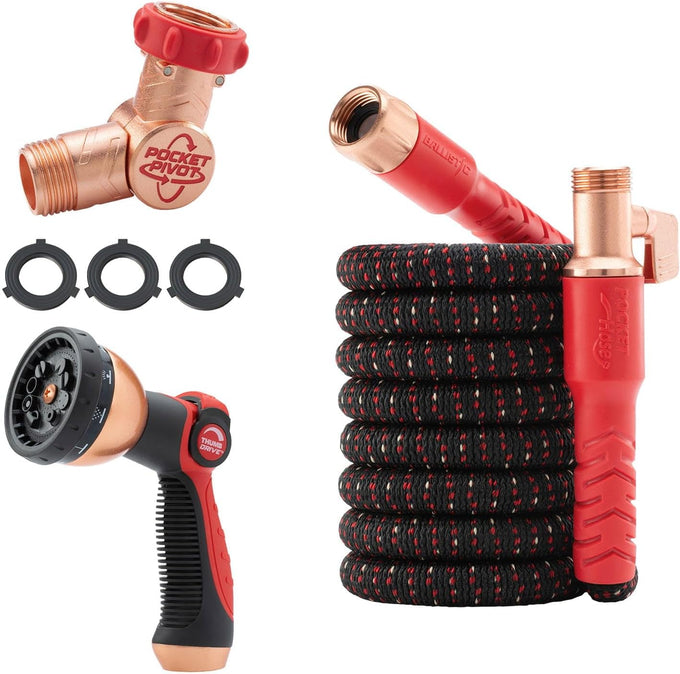 Pocket Hose Ballistic 50 FT Expandable Garden Hose, No-Kink, As Seen on TV
