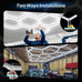 HYPERLITE Gen II Hexagon Garage Lights: 168W 16800LM 5 Grids Hexagon Led Light, 6500K Ultra Bright Honeycomb Hex Lights, Durable Design for Garage, Shop, Basement, Barber, Homegym