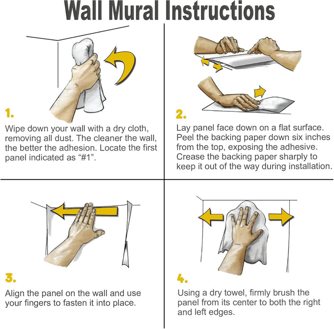 NWT Wall Murals for Bedroom Green Plants Animals Removable Wallpaper Peel and Stick Wall Stickers - 66x96 inches