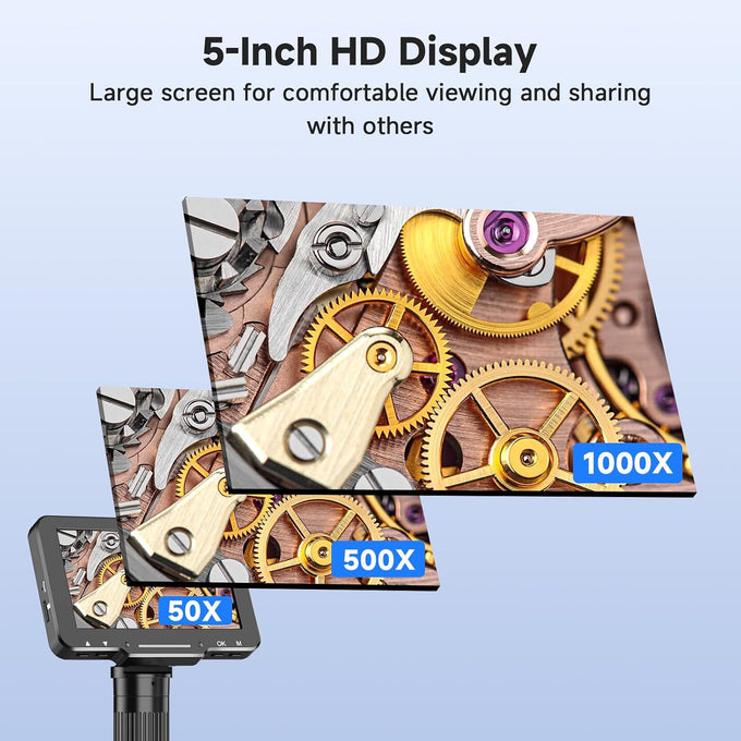 5" LCD Digital Soldering Microscope for PCB Repair with C-Clamp
