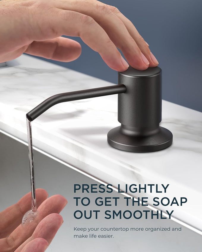 FORIOUS Black Touchless Kitchen Faucet with Soap Dispenser, Hands-Free
