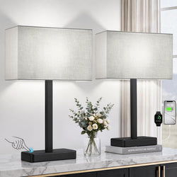Touch Lamps for Nightstand Set of 2, Lamp for Bedroom Living Room with USB