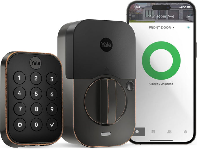 Yale Security Home Assure Lock 2 Deadbolt, Black Suede Keyless Entry Door Lock with Digital Touchscreen Keypad and Bluetooth Connectivity (No Wi-Fi), YRD430-BLE-BSP