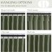 StangH Sage Green Pinch Pleat Velvet Curtains 96 Inches Long 2 Panels