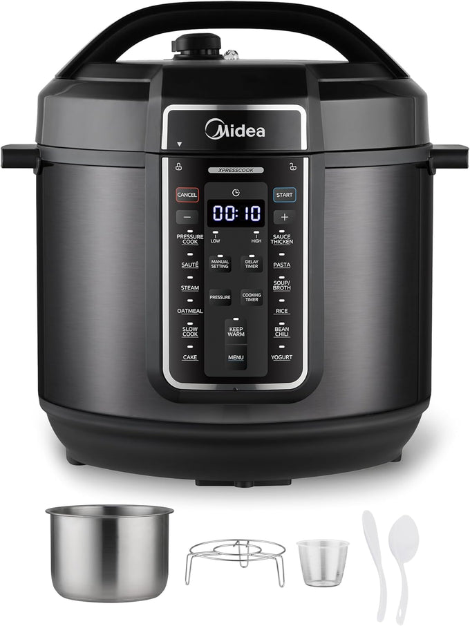 Midea 12-in-1 Electric Pressure Cooker, 8 Quarts, Stainless Steel Inner Pot