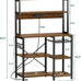SUPERJARE Bakers Rack with Power Outlet, 35.4 Inches Coffee Bar with Basket