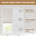 Madison Park Roman Shade, Blackout Blinds Thermal Insulated, 35x64 Linen