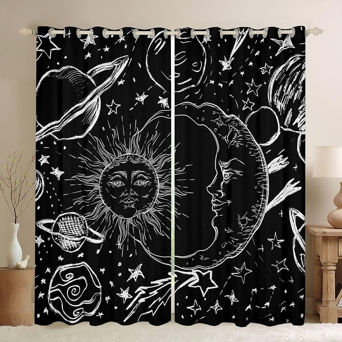 Feelyou Kids Zoo Animal Window Curtains Cute Wild Animals Curtains for Bedroom Cartoon Safari Wild Window Drapes for Boys Girls Teens Exotic Natural Theme Window Treatments, 52x84 Inches,2 Panels