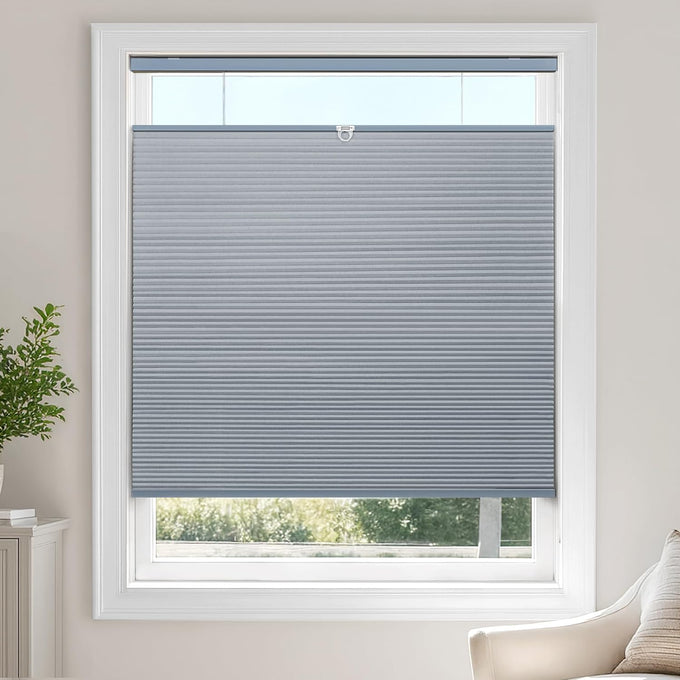 LazBlinds TDBU Cellular Shades, Light Filtering-White, 36" W x 64" H