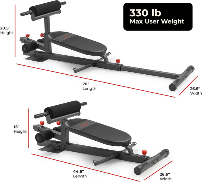 Sunny Health & Fitness Multifuntion Hip Thrust Machine & Glute Trainer