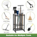 Garden Tool Organizer, Garage Tool Organizer & Garage Organization, Heavy Duty Steel Tool Storage Rack Holds 35 Rakes, Brooms Tools, Broom Holder and Mop Holder, Shed Organizer for Home Organization