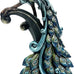 Nature's Mark 16 Inches Tall Peacock Statue - Decorative Resin Peacock Sculpture with Intricate Hand-Painted Details, Blue and Gold Accents for Home, Office, or Garden Decor