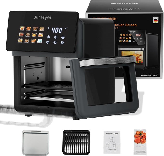10L Black Air fryer Oven & Multifunctional Digital Rotisserie