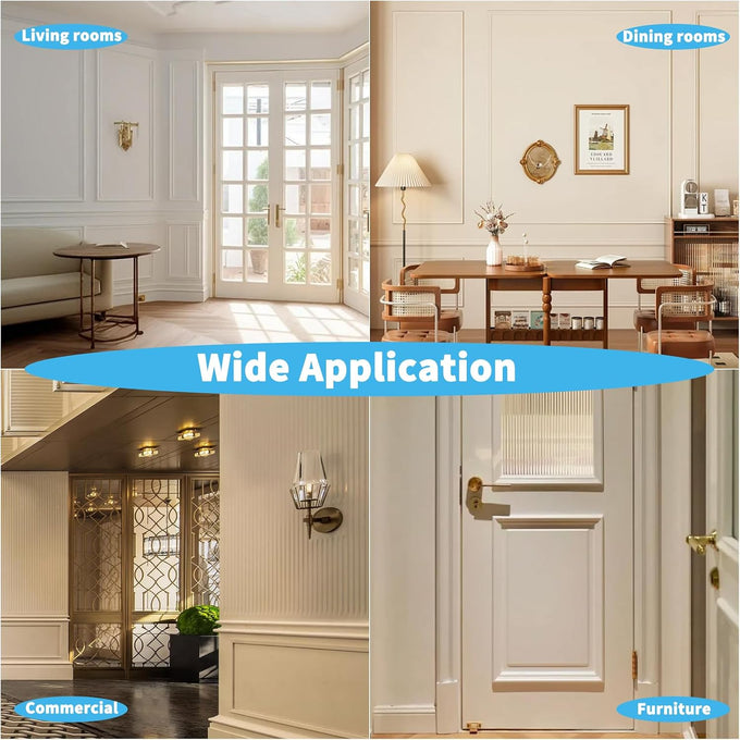 Art3d Pre-Cut Wall Molding Set, Ready-to-Assemble Panels, 3 Top 3 Bottom