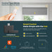 Motorized Automatic Cordless Roller Shades - Electric Blinds with Remote Control, Smart Blinds (Grey, 34 x 72)