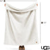 UGG Euphoria Throw Blanket, Plush Faux Fur Blanket, 50" x 70", White Snow