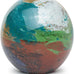 Murano Style Art Glass Paperweight Planet Earth Hand Blown for Offices