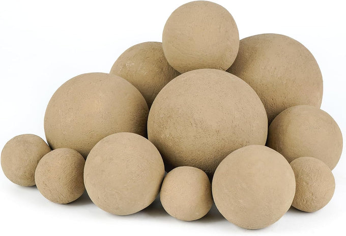 Skyflame 12PCS Fire Pit Ceramic Balls for Indoor Outdoor Fireplace