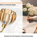 Bathroom Light Fixtures, 3-Light Brushed Gold Vanity Lights for Bathroom with Ribbed Amber Tulip Glass Shade, 20 in Bathroom Vanity Lights Over Mirror for Bedroom, Living Room, Hallway