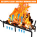 24 Inch Fireplace Grate with Ember Retainer,Cast Iron Fireplace Log Grate,Fireplace Log Holder,Heavy Duty Solid Steel Fireplace Wood Holder,Wood Stove Wrought Rack for Indoor Hearth Outdoor Fireplace