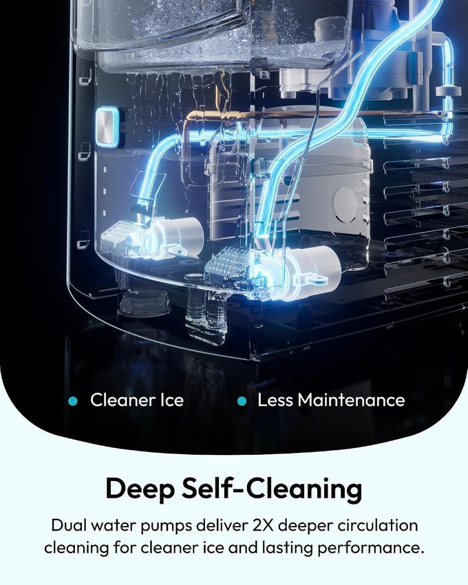 Euhomy Countertop Nugget Ice Maker, 35lbs Daily Sonic Crushed Ice Machine