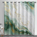 Marble Blackout Curtains for Bedroom Living Room, Turquoise Marble Curtains & Home Decor, Abstract Luxury Window Treatments, Thermal Grommet Nordic Modern Drapes, 96" Curtains 2 Panel Set