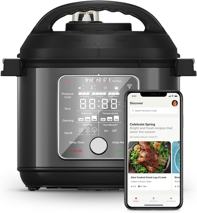 Instant Pot Pro Plus 6 Qt 10-in-1 Electric Pressure Cooker, Black