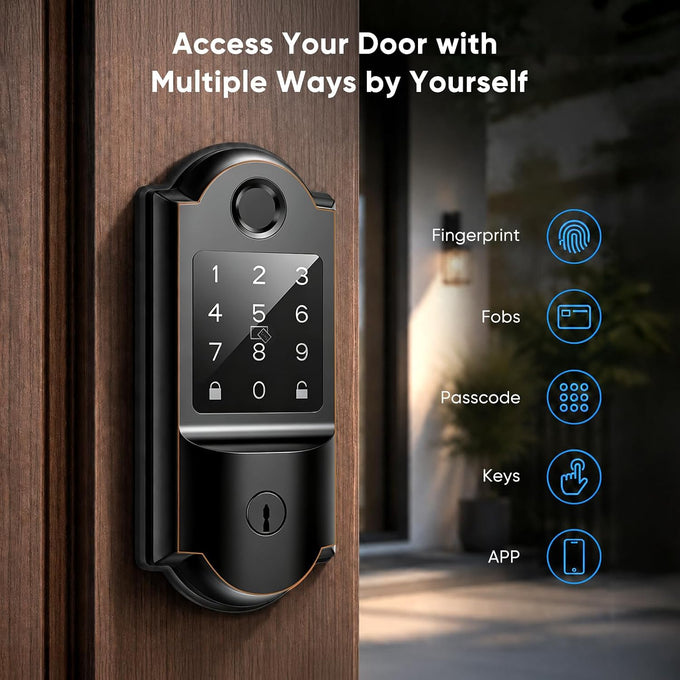 Keyless Entry Door Lock with Auto Locking, Smart Locks for Front Door