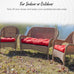 RSH DECOR Tufted U-Shape Wicker Set of 2, 19” x 19,” Outdoor Chair Cushions for Patio Furniture, Waterproof Patio Chair Cushions, Outdoor Seat Cushion, and Wicker Chairs, Crestwood Marine, Made in USA