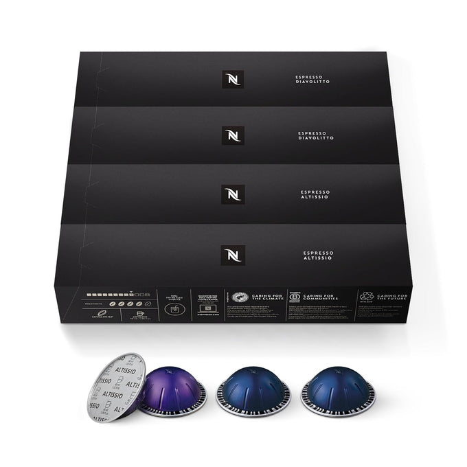 Nespresso Vertuo, Espresso, Bold Variety Pack, Mixed Roast, 40-Count Pods
