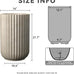 Kante Large Round Column Weathered Concrete Planter 21.7" Tall, Outdoor