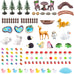 115Pcs Fairy House Kit Mini Fairy Garden Accessories Outdoor Supplies Decor