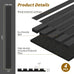 IMXPW 4-Piece Acoustic Wood Wall Panels, 3D Fluted Soundproof Wood Slat Wall Panels for Interior Wall Decor, 94.5" x 7.9"-Black