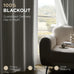 Joydeco White Blackout Curtains 120 Inches Long - 100% Blackout Living Room Curtain 2 Panels, Rod Pocket & Back Tabs Thermal Insulated Window Drapes for Bedroom (Pure White,52" Wx120 L)