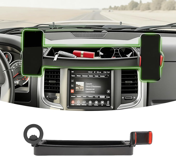 5" 8.4" Screen Phone Holder for 2019-2026 Dodge Ram 1500-3500 w/12V Outlet