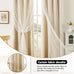 Anytime Double Layer Blackout Curtains 2 Panels，52Wx108L，Cream