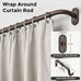 2 Pack Curtain Rod 36-120 Inch, Bronze Curtain Rods for Windows