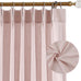 Hillcrest Soft Pink Pinch Pleated Linen Semi Sheer Curtains 120 Inch Long