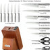 McCook Kitchen Knife Set 15PC Knife Block Set w Built-in Sharpener