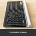 Logitech K780 Multi-Device Wireless Keyboard with Built-in Cradle, Speckles