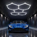 HYPERLITE Gen II Hexagon Garage Lights: 168W 16800LM 5 Grids Hexagon Led Light, 6500K Ultra Bright Honeycomb Hex Lights, Durable Design for Garage, Shop, Basement, Barber, Homegym