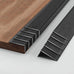 35.4“ 10pcs 1.79 * 0.79" Matte Black Aluminum Stair Nosing with Hole, Anti-Slip Edge Protector for Indoor & Outdoor Stairs, Waterproof Self-Adhesive Stair Molding Trim